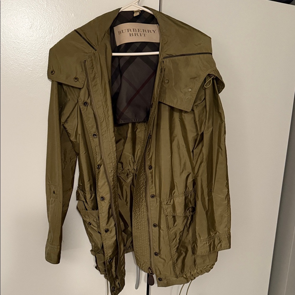 Burberry Olive Green Parka